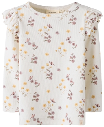 Lil Atelier Bluse - NMFGAVO EKO - Coconut Milk Flower Mix