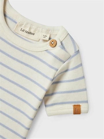Lil Atelier Body - Kortærmet - NbmGeo - Zen Blue Striber