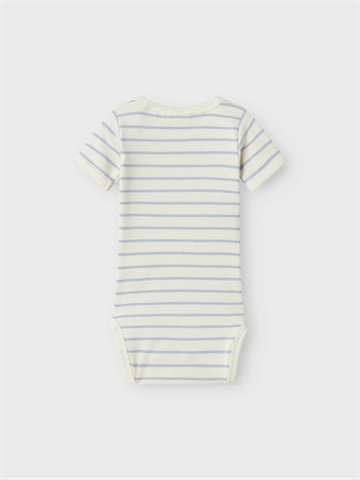 Lil Atelier Body - Kortærmet - NbmGeo - Zen Blue Striber