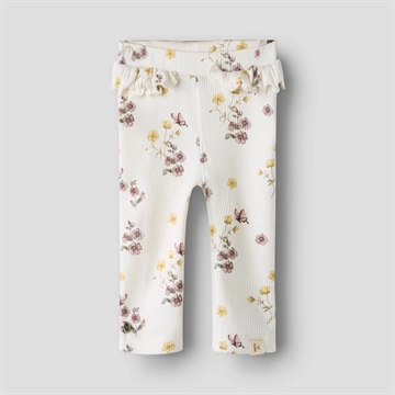 Lil Atelier Leggings - NBFGAVO EFI - Coconut Milk Flower Mix med blomsterprint