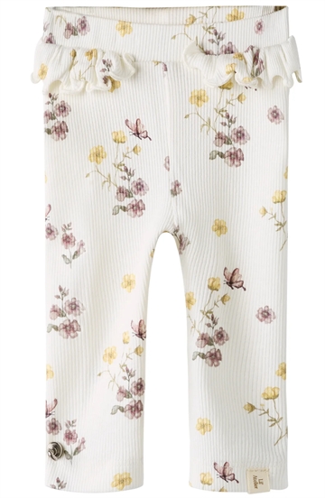 Lil Atelier Leggings - NBFGAVO EFI - Coconut Milk Flower Mix med blomsterprint