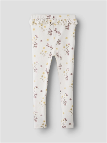 Lil Atelier Leggings - NMFGAVO EFI - Coconut Milk Flower Mix