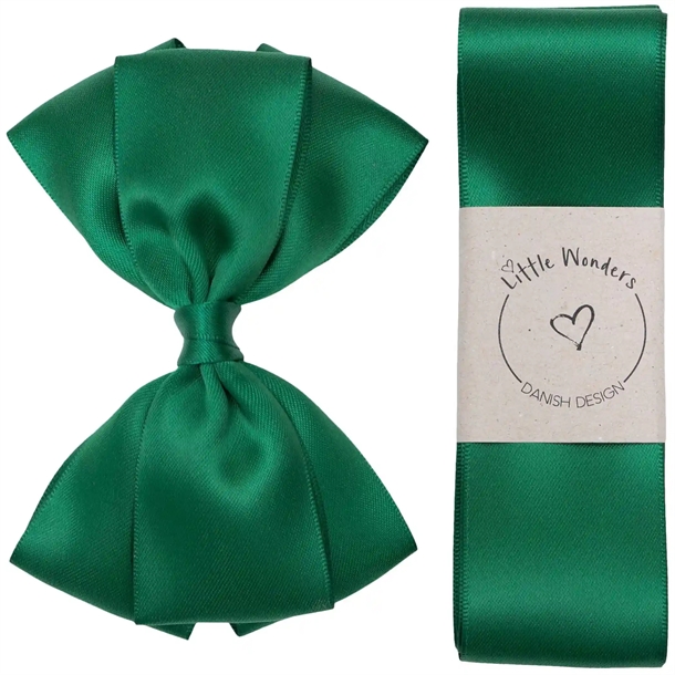Little Wonders Dåbsbånd August Silke Satin Skov Grøn