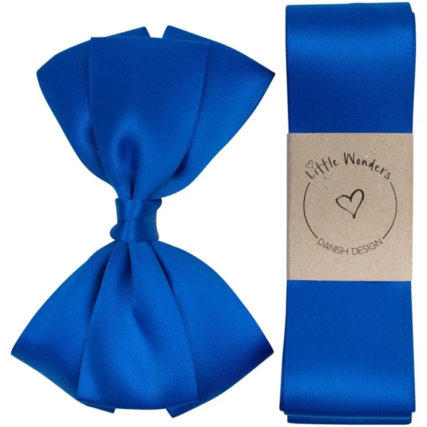 Little Wonders Dåbsbånd August Silke Satin Kongeblå