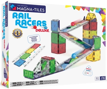MAGNA-TILES Kuglebane - Deluxe Rail Racer - 90 dele
