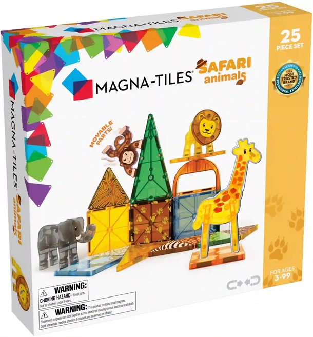 Magna-Tiles - Safari dyr - 25 stk. - magnet legetøj