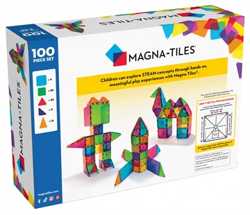 Magna-Tiles - Transparent - 100 stk. - magnet legetøj