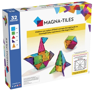 Magna-Tiles - Transparent - 32 stk. - magnet legetøj