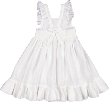 MarMar Kjole Danita Frill White - en smuk kjole til piger, hvid med flæser