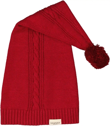 MarMar Nissehue Alfen Hibiscus Red - strikket nissehue i rød