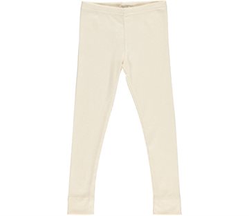 MarMar leggings Off White i råhvid med rib