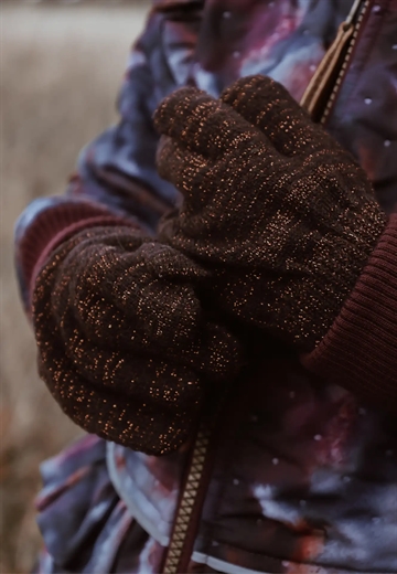 Mikk-Line Handsker - Sort med glimmer