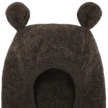 Mikk-Line Elefanthue m. ører - Dark Brown Melange i brun