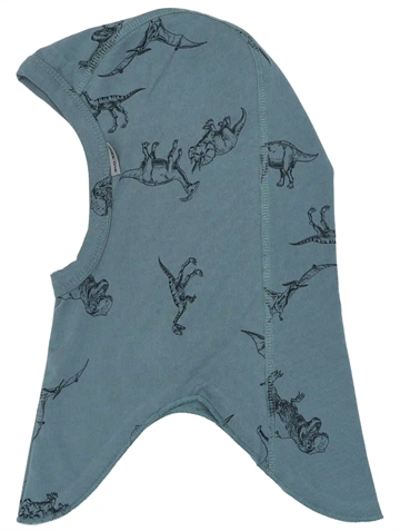 Mikk-Line Elefanthue - 2-lags bomuld - Dino Stroke AOP - 2-pak - i blå med dino print