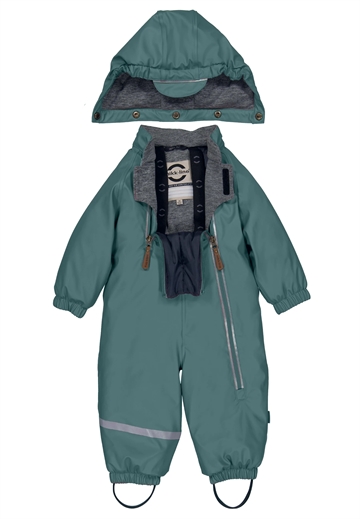 Mikk-Line Flyverdragt - PU - 2 Zip - Recycled - Balsam Green - gummiflyverdragt