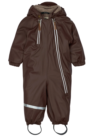 Mikk-Line Flyverdragt - PU - 2 Zip - Recycled - French Roast - gummiflyverdragt