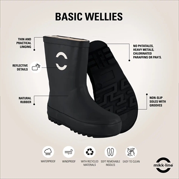 Mikk-Line Gummistøvler Black i sort