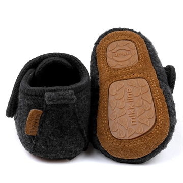 Mikk-Line Hjemmesko - Prewalker Uld - Anthracite Melange