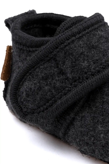 Mikk-Line Hjemmesko - Prewalker Uld - Anthracite Melange