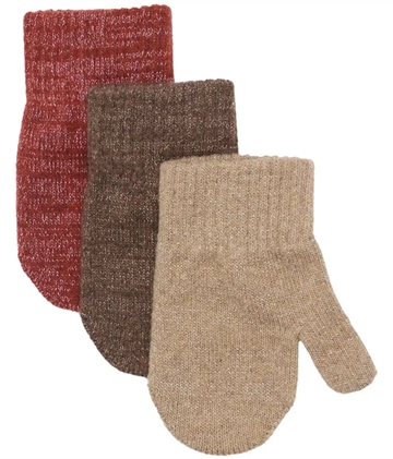 Mikk-Line Luffer - 3-pak - Apple Butter/Chocolate Chip/Doeskin m. glitter