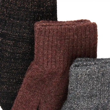 Mikk-Line Luffer - 3-pak - Dark Mink/Black/Antrazite m. glitter