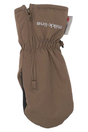 Mikk-Line Luffer med tommelfinger & lynlås - Vandtætte - Chocolate Chip - i brun