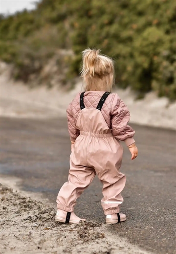 Mikk-Line Regntøj Adobe Rose m. seler - genanvendt PU - i rosa