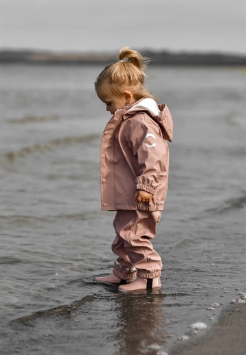 Mikk-Line Regntøj Adobe Rose m. seler - genanvendt PU - i rosa