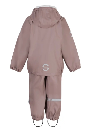 Mikk-Line Regntøj Adobe Rose m. seler - genanvendt PU - i rosa