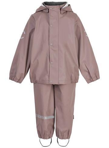 Mikk-Line Regntøj Adobe Rose m. seler - genanvendt PU - i rosa