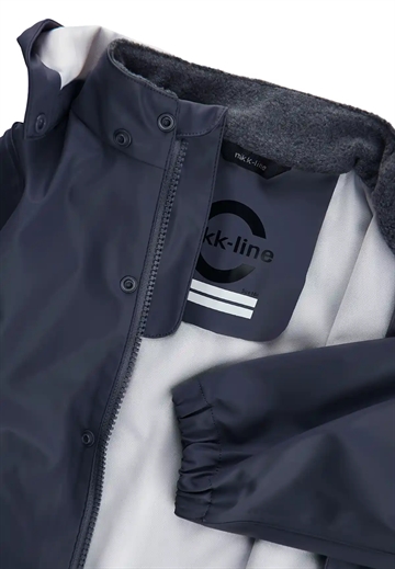 Mikk-Line Regntøj Blue Nights m. seler - genanvendt PU - i mørkeblå