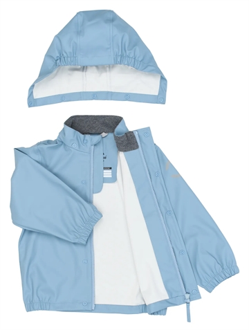 Mikk-Line Regntøj - Faded Denim - regnsæt i blå