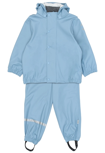 Mikk-Line Regntøj - Faded Denim - regnsæt i blå