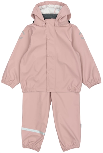 Mikk-Line Regntøj - med seler - Woodrose i rosa