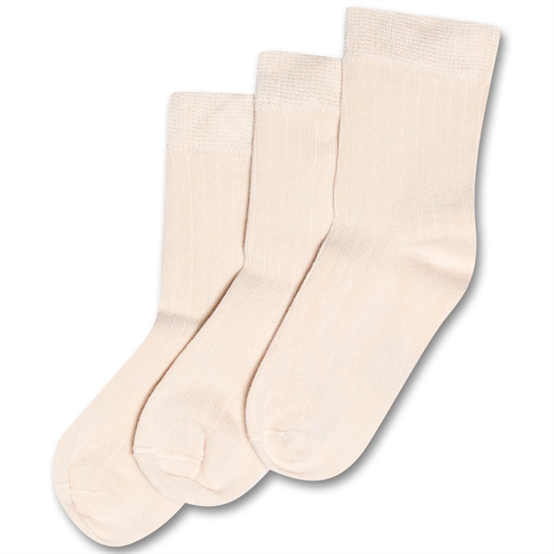 Minipop Strømper - Bambus - Off White - 3-pak