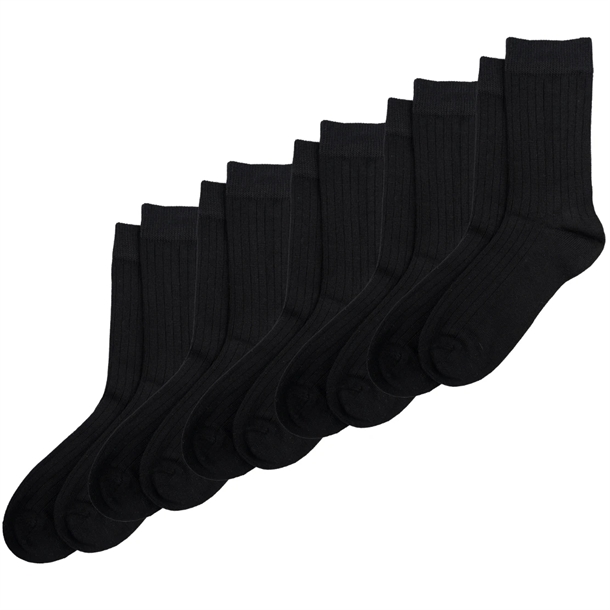 Minipop Strømper - Bambus - Sort - 5-pak