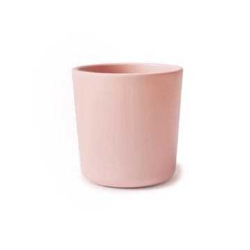 Mushie Spisesæt - Firkantet - Blush - børneservice bestående af tallerken, skål og kop