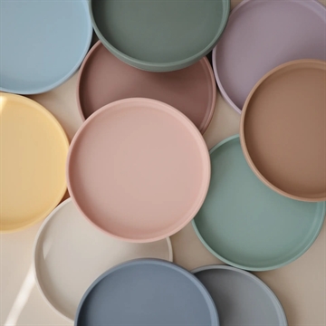 Mushie Tallerken med sugekop Classic Silikone Dried Thyme