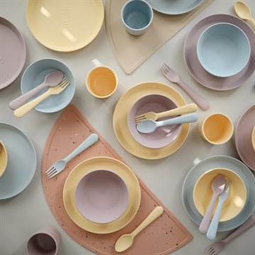 Mushie bestik - ske & gaffel - Powder Blue