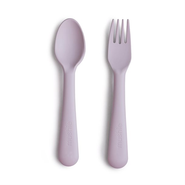 Mushie bestik - ske & gaffel - Soft Lilac