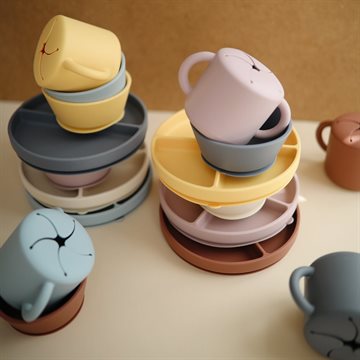 Mushie silikoneskål Pale Daffodil