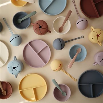 Mushie tallerken med sugekop - Soft Lilac