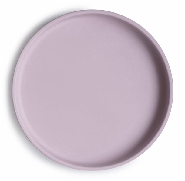 Tallerken i silikone fra Mushie - Classic - Stay-put - Soft Lilac