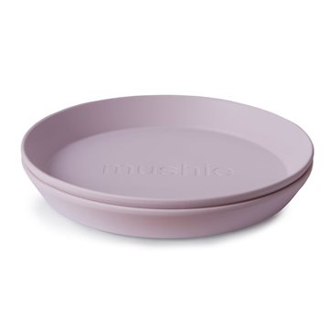 Mushie tallerken Soft Lilac 2-pak i plast