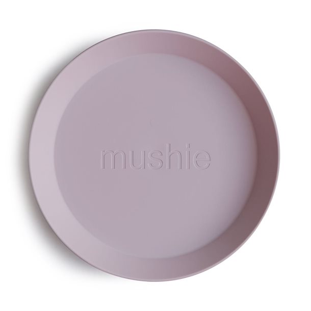 Mushie tallerken Soft Lilac 2-pak