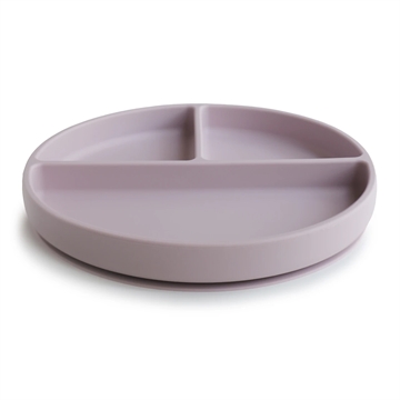 Mushie tallerken med sugekop - Soft Lilac i lilla