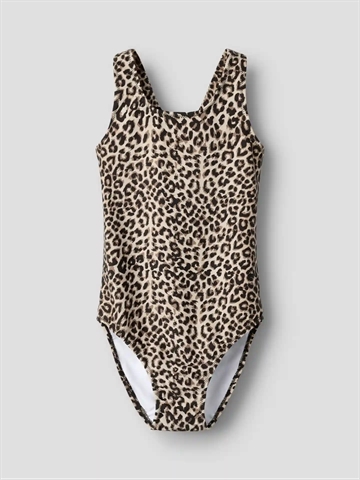 Name It Badedragt - Leo - NmfZanimal - Mole - i beigebrun leo print