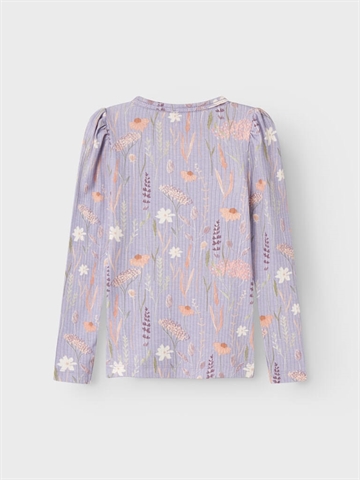 Name It Bluse Beate Heirloom Lilac i lilla med blomsterprint