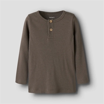 Name It Bluse - Kab - Morel - i brun lavet med rib