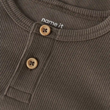 Name It Bluse - Kab - Morel - i brun lavet med rib